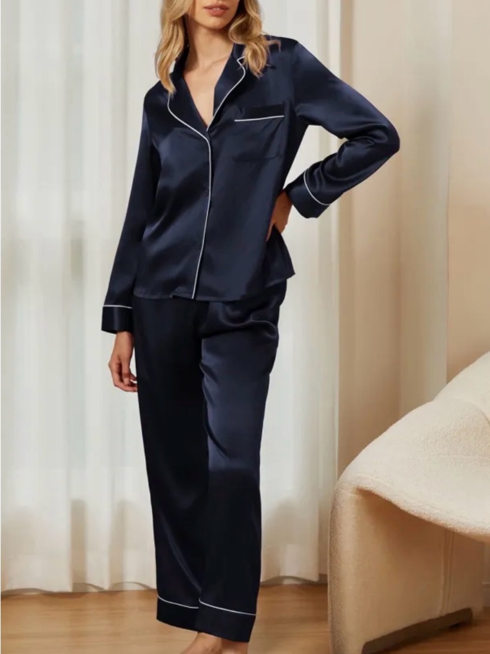 MommeSilk Michelle Classic‎ Silk Pajama Size Small